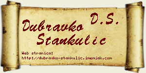 Dubravko Stankulić vizit kartica